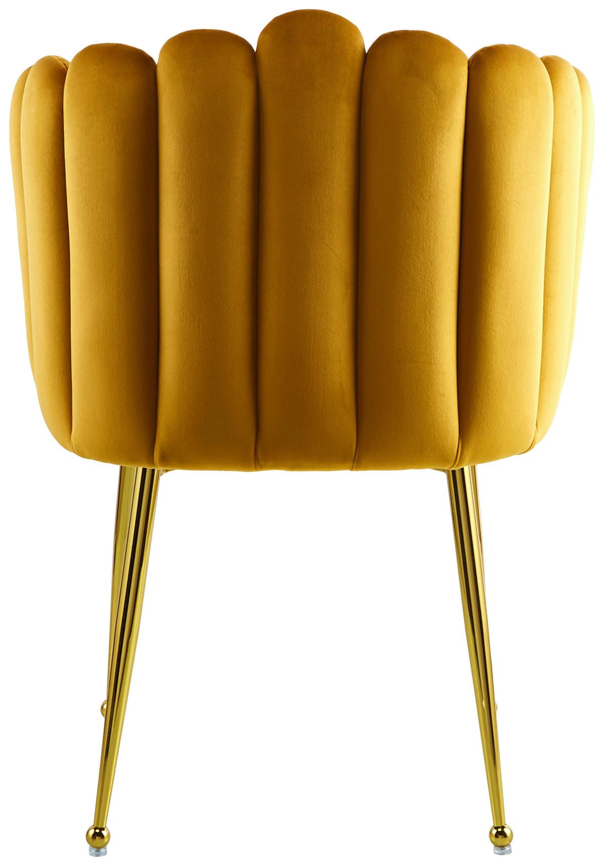 STOLIČKA S PODRÚČKAMI MUCHA - oranžová/zlatá, Modern, kov/textil (59/85/56cm) - MID.YOU