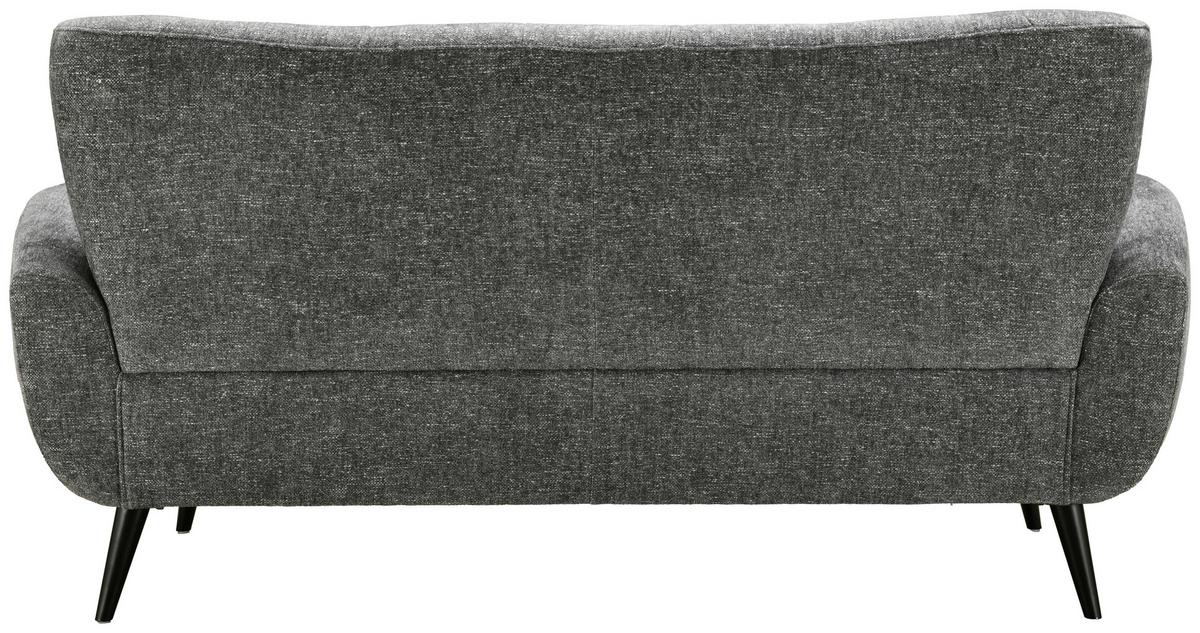 Třímístná pohovka PRAG, tmavě šedá - černá/tmavě šedá, Basics, kov/dřevo (185/89cm) - P & B