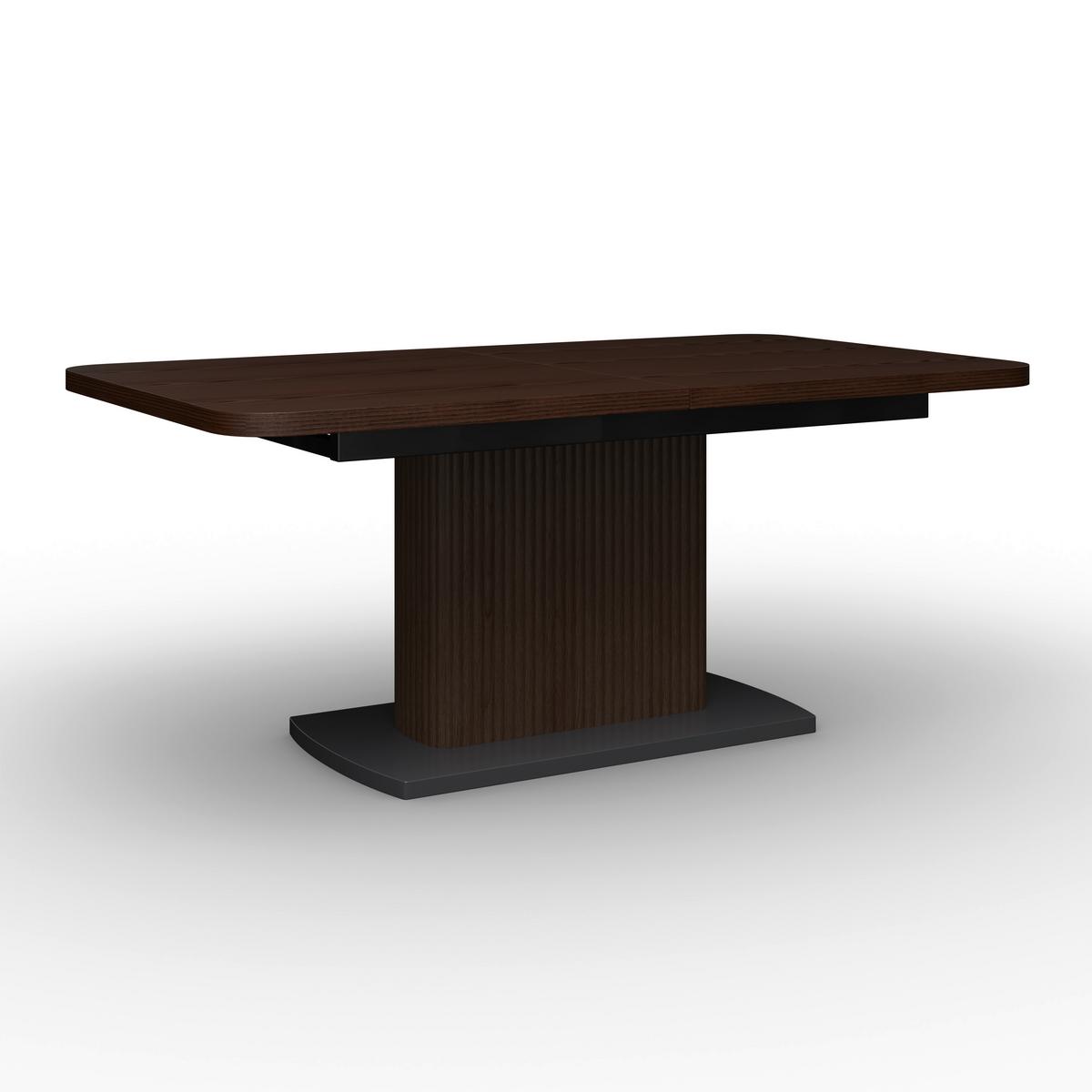 ROZŤAHOVACÍ STÔL AMADO - čierna/farba vlašského orecha, Modern, kov/drevo (160-200/76/90cm) - Bessagi Home