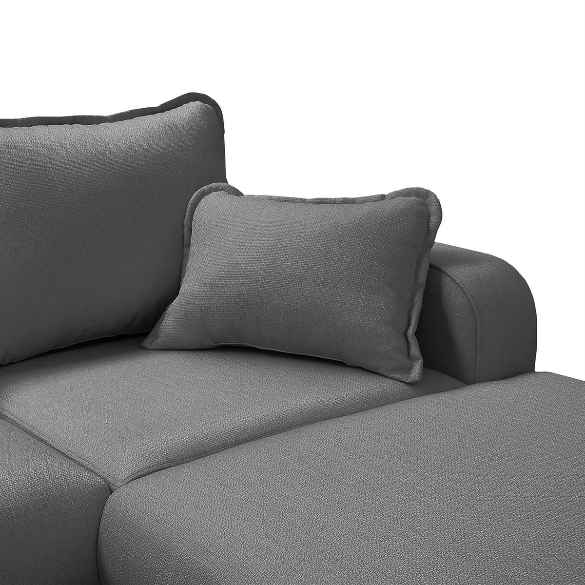 Wohnlandschaft Beata Grau U: 167x296x170 Cm - Wengefarben/Grau, Design, Textil (167/296/170cm) - Livetastic