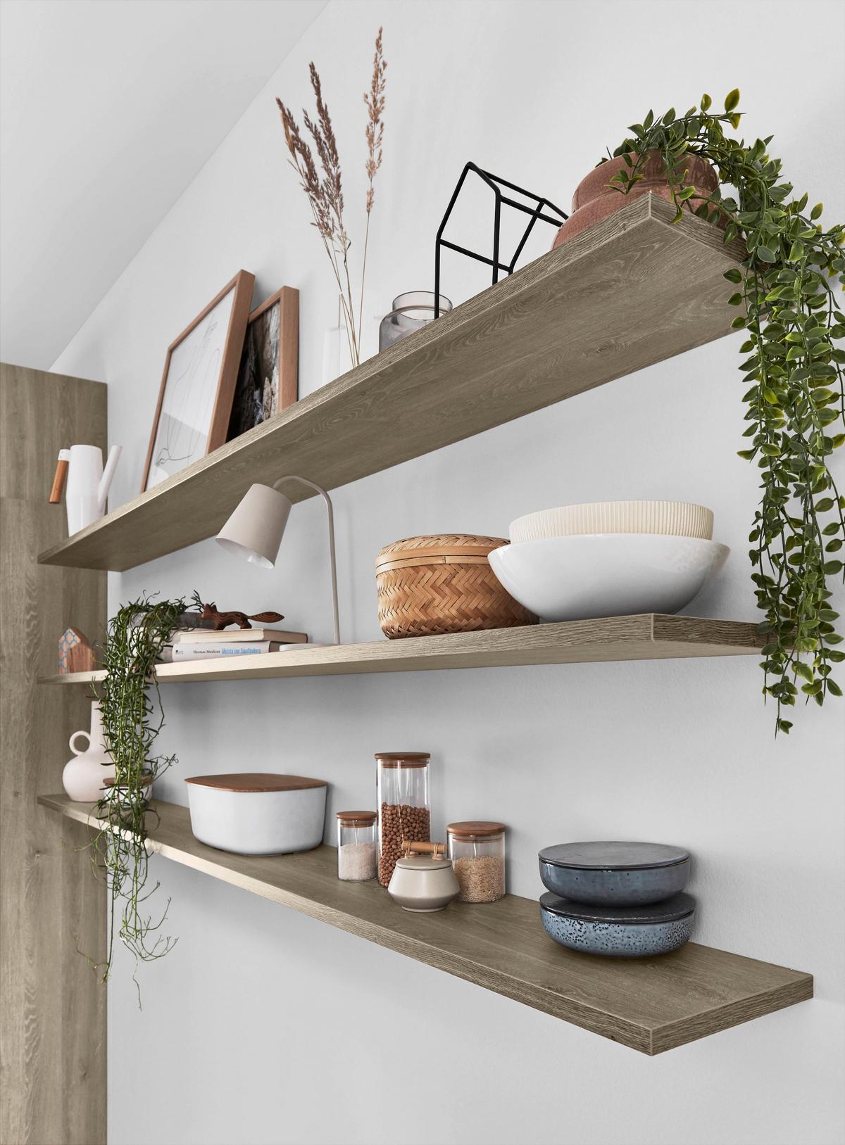 Einbauküche Riga/Eastbourne Frei Planbar Klassisch - Erlefarben/Grau, MODERN, Holzwerkstoff - Vertico
