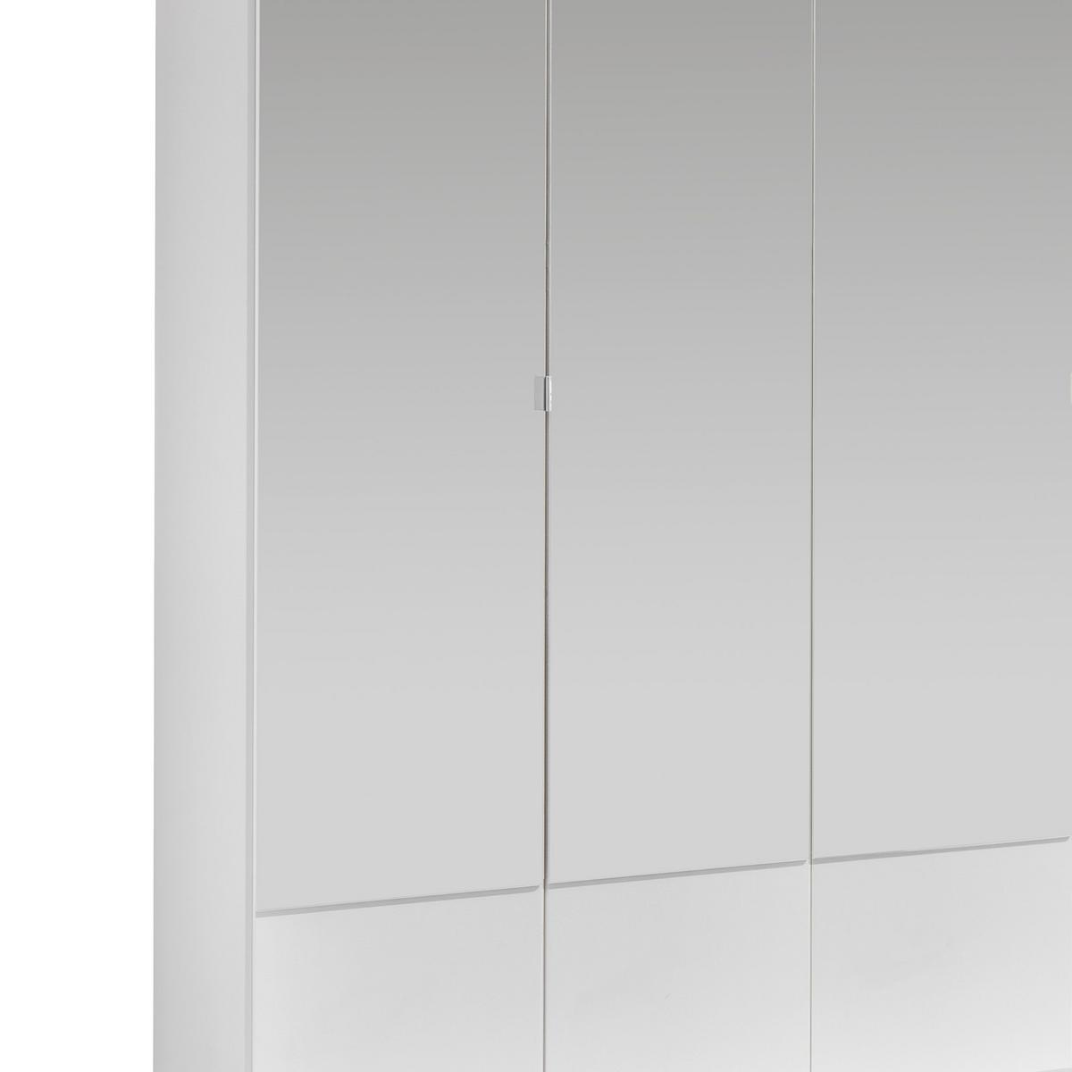 Drehtürenschrank Mit Spiegel 180cm Imago, Weiß - Weiß, KONVENTIONELL, Glas/Holzwerkstoff (180/199/58cm) - MID.YOU
