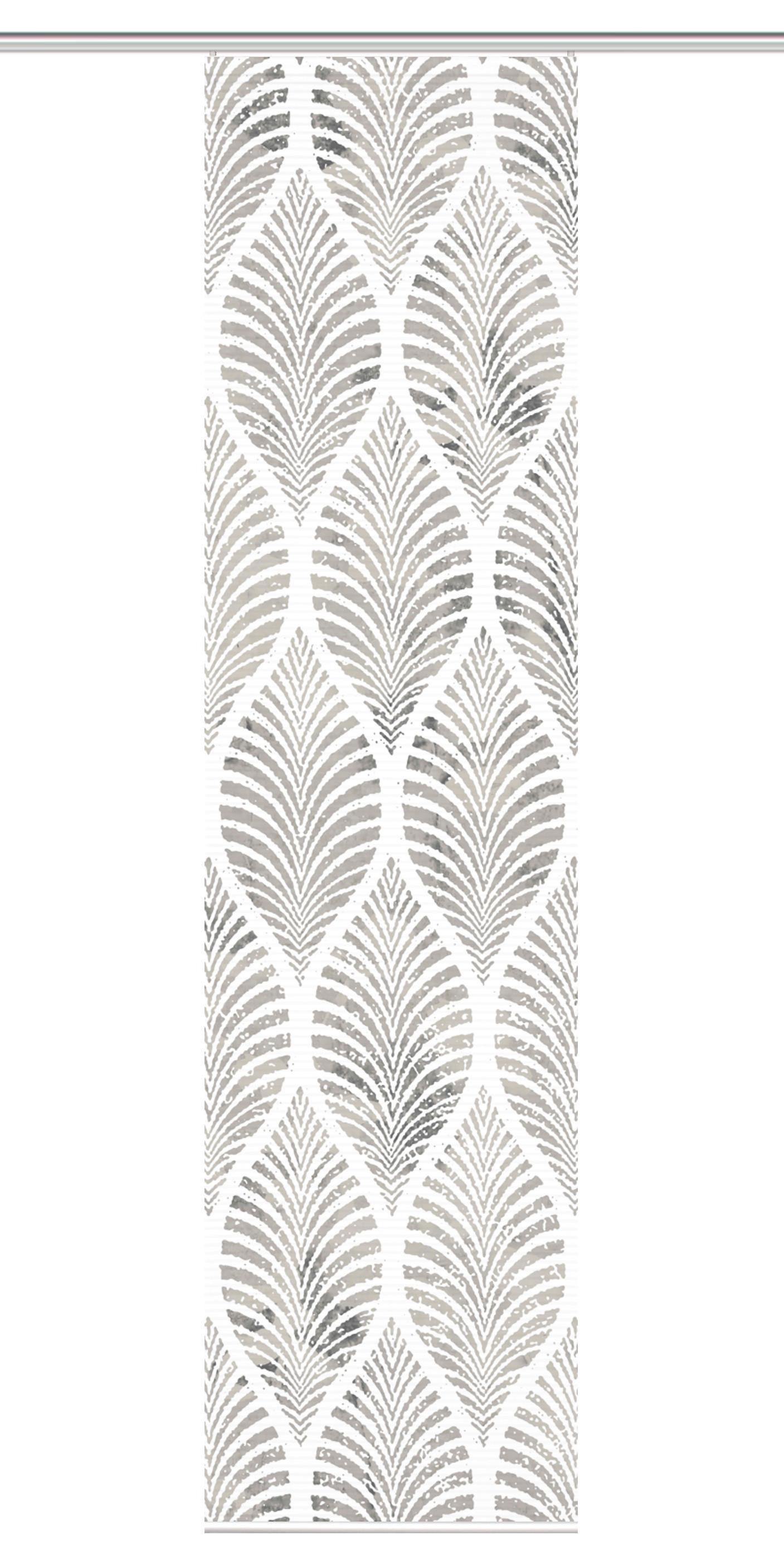 Flächenvorhang Vidaro Grau B: 60 cm - Grau, Natur, Textil (60/245cm) - Schmidt W. Gmbh