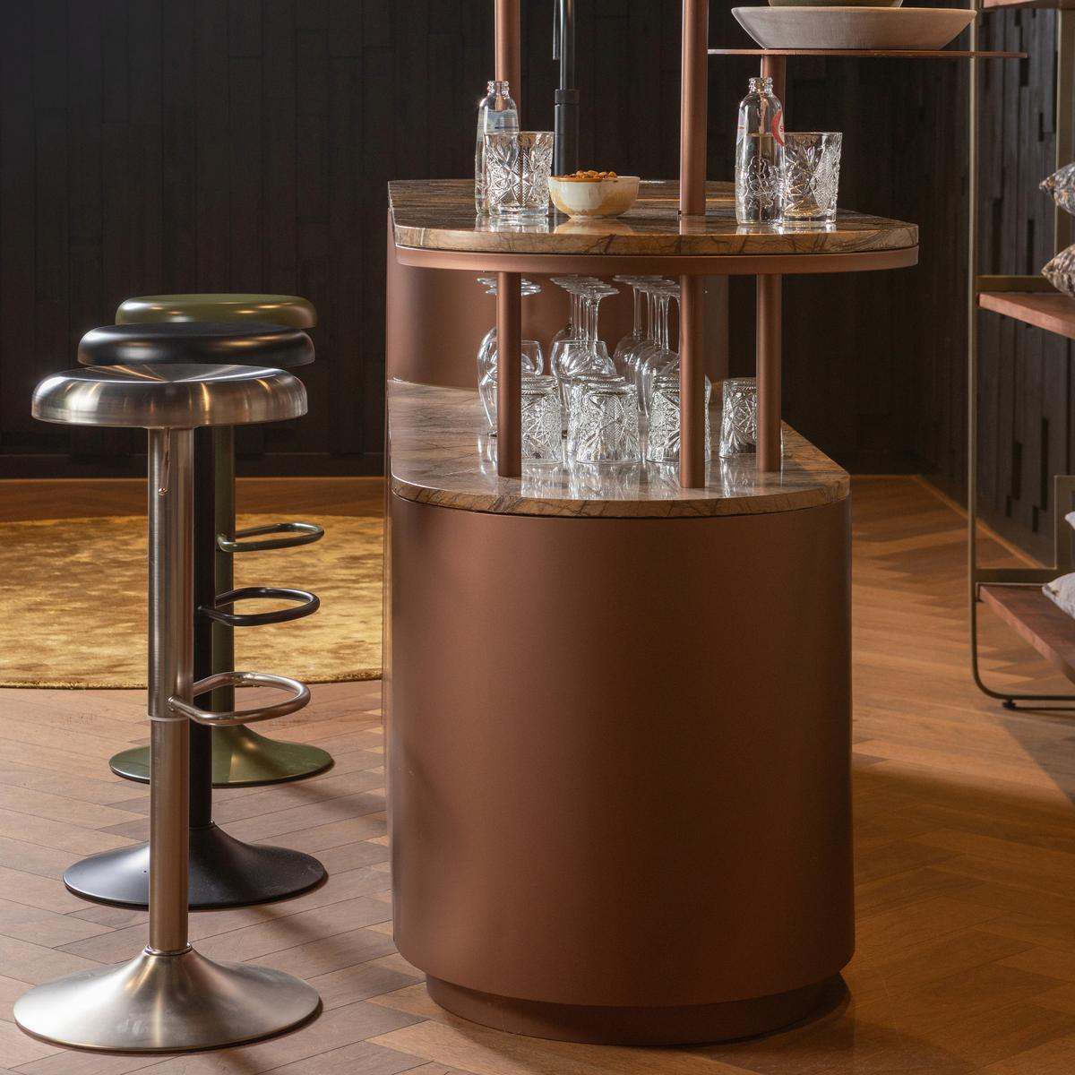 Barhocker Isaac Grün B: 39 cm - Grün, Design, Metall (39/81/39cm) - Livetastic