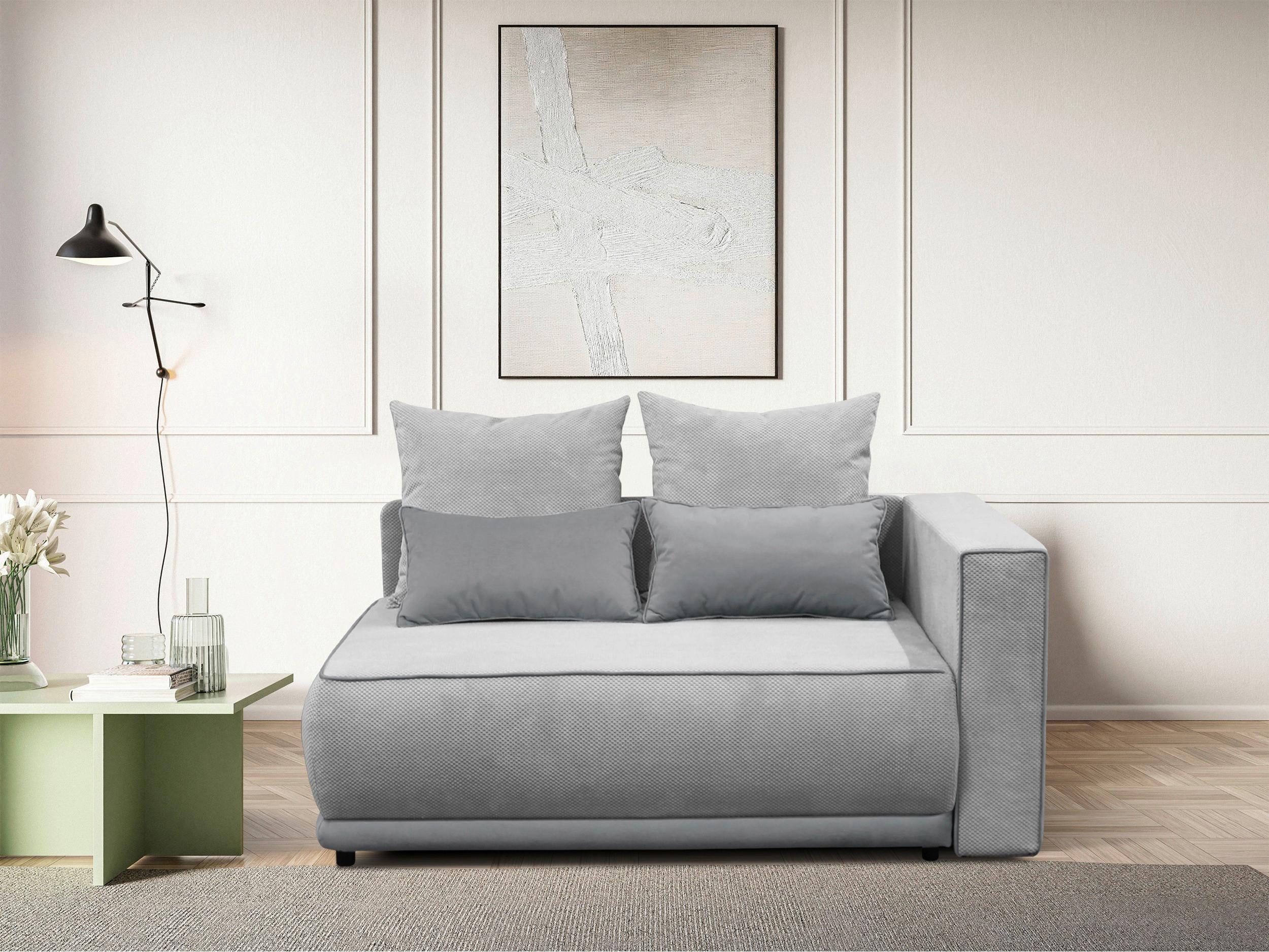 Récamiere Iga Re Grau B: 168 cm - Rosa/Grau, Design, Textil (168/73/99cm) - MID.YOU