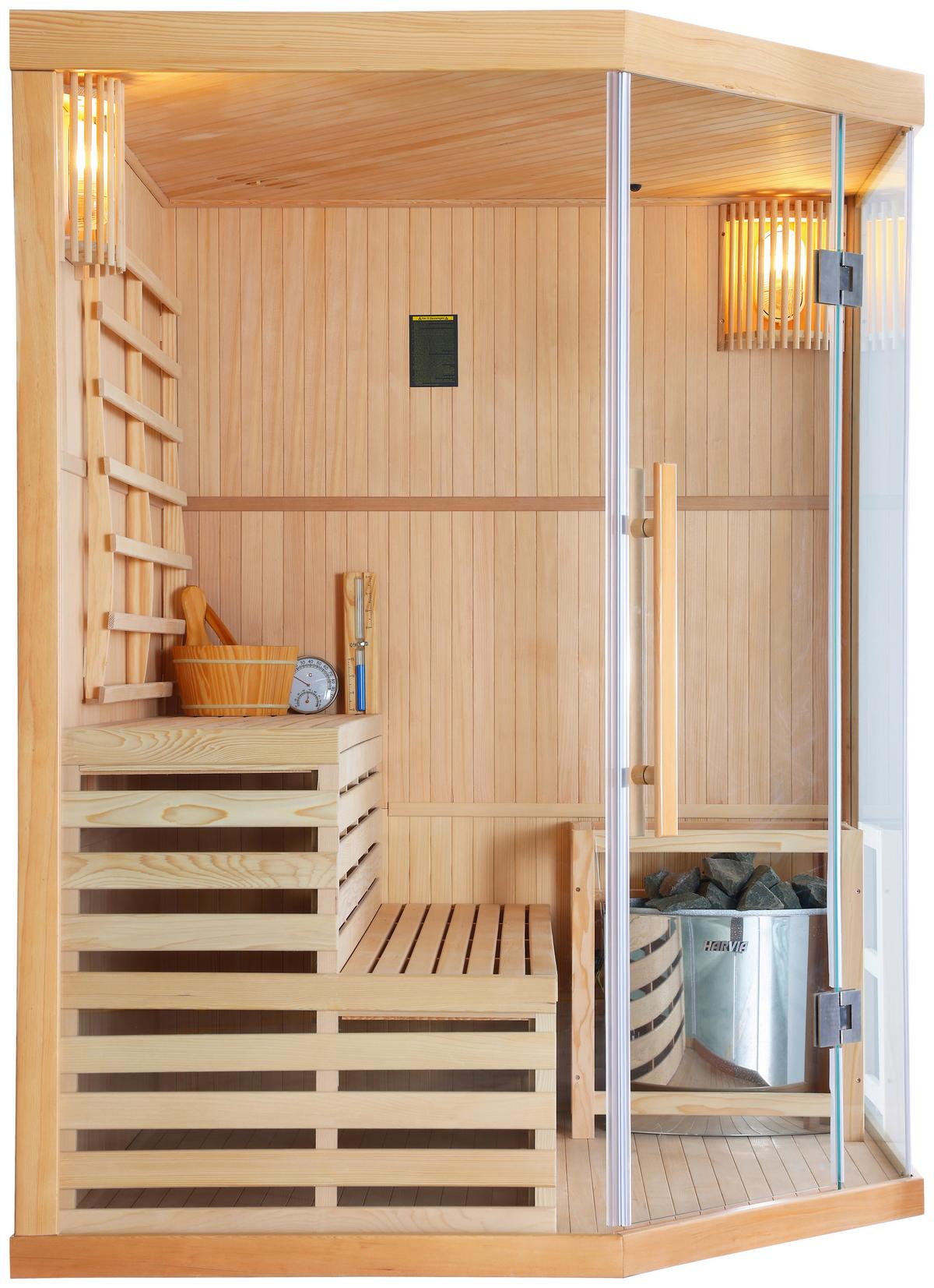 Finnische Sauna Tallinn Int. Steuerung, 6-Kw-Ofen - Basics, Holz (150/200/150cm)