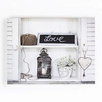 Leinwandbild Love Grau - Grau, Basics, Wellpappe/Textil (100/75/3cm)