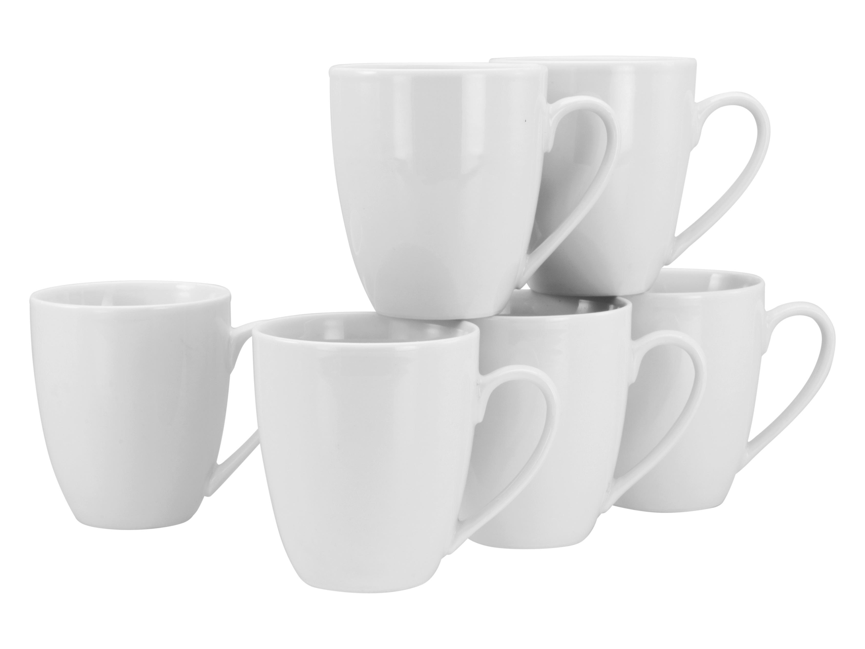 Kaffeebecherset Luna 6--Teilig., Weiß - Weiß, Basics, Keramik - Creatable
