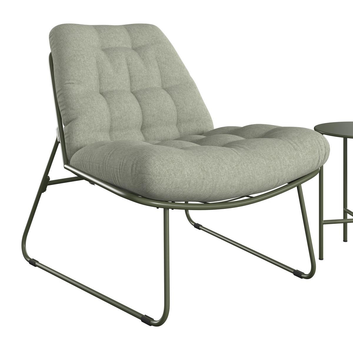 SADA NA BALKON ARMY - zelená, Moderní, kov/textil (100/80,5/83cm) - Mömax