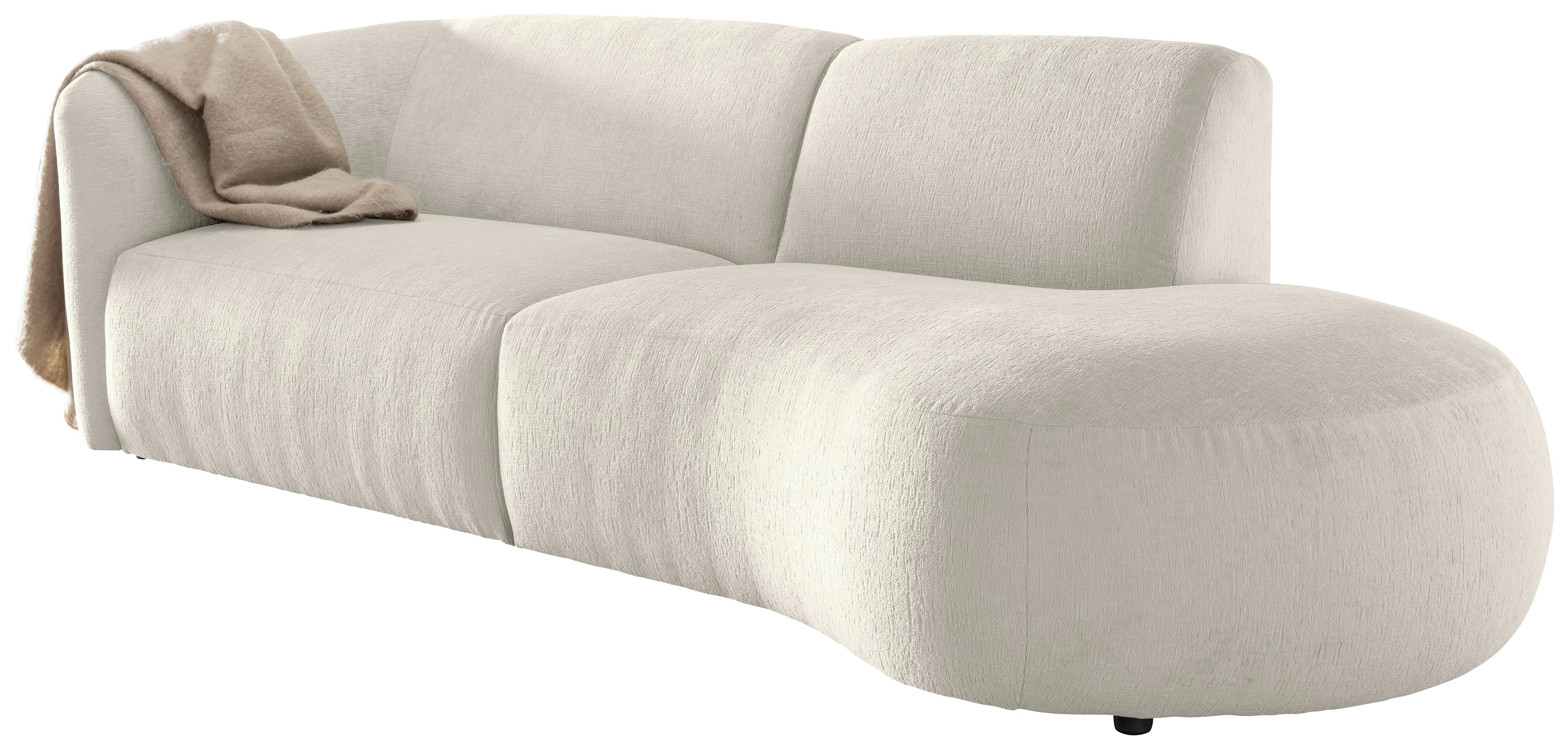 Ecksofa Jesi, Weiß S: 238x107 Cm - Schwarz/Weiß, MODERN, Textil (238/107cm) - Livetastic