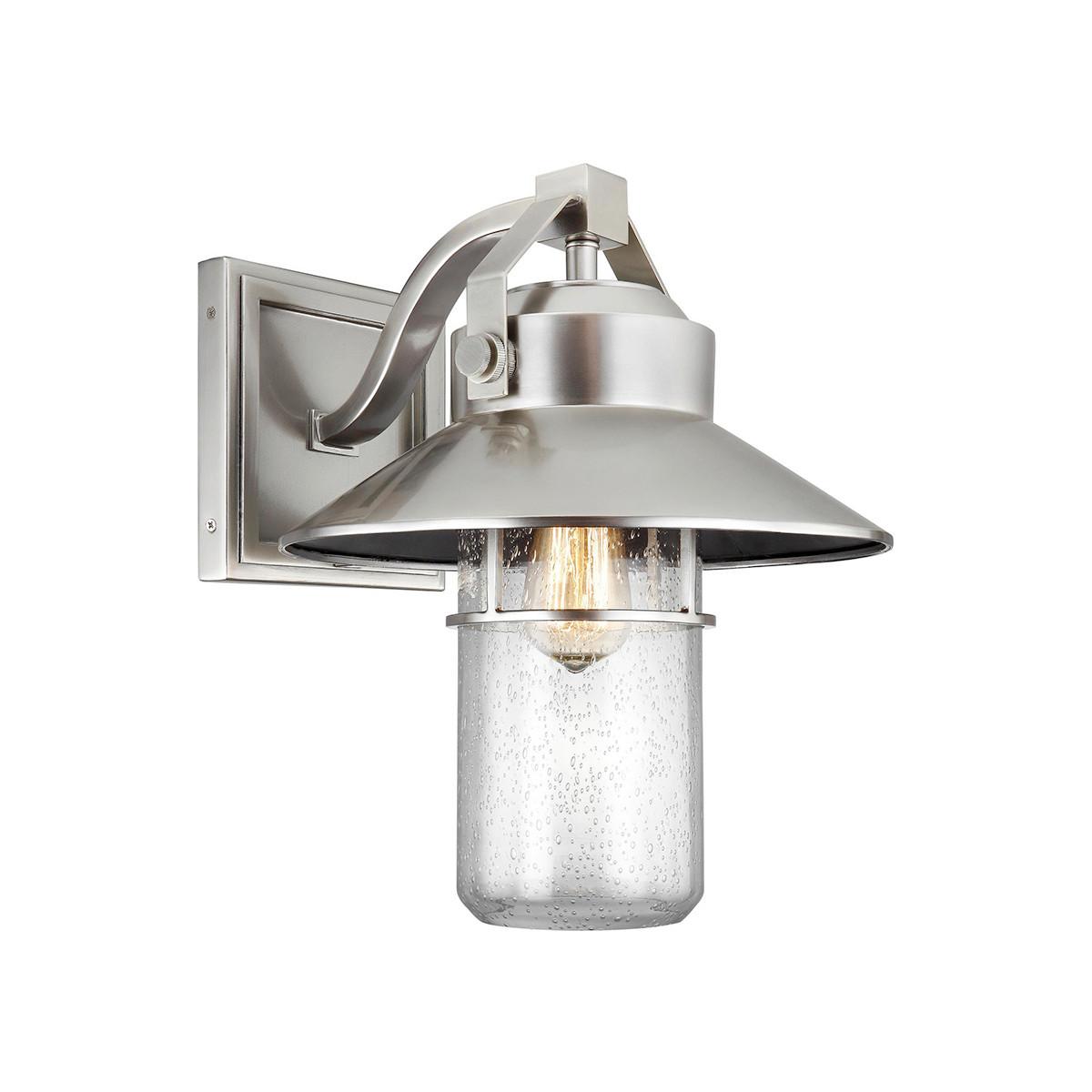 Außenwandleuchte Fe-Boynton2-L - Grau, KONVENTIONELL, Glas/Kunststoff (31.6/36,5/39cm) - Elstead Lighting