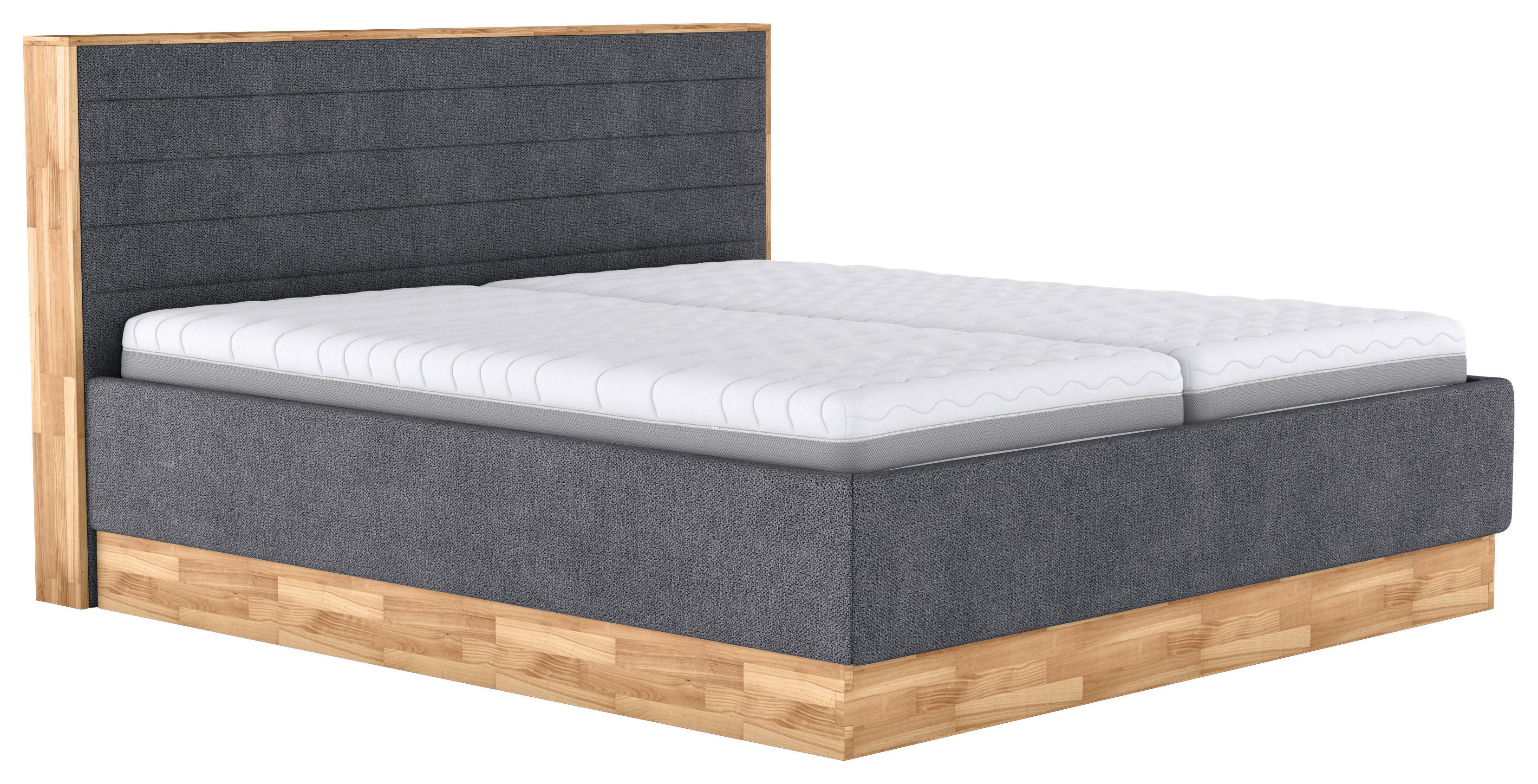 Polsterbett Peseta Anthrazit Lxf: ca. 160x200 cm - Anthrazit/Schwarz, Holzwerkstoff/Textil (160/200cm) - MID.YOU