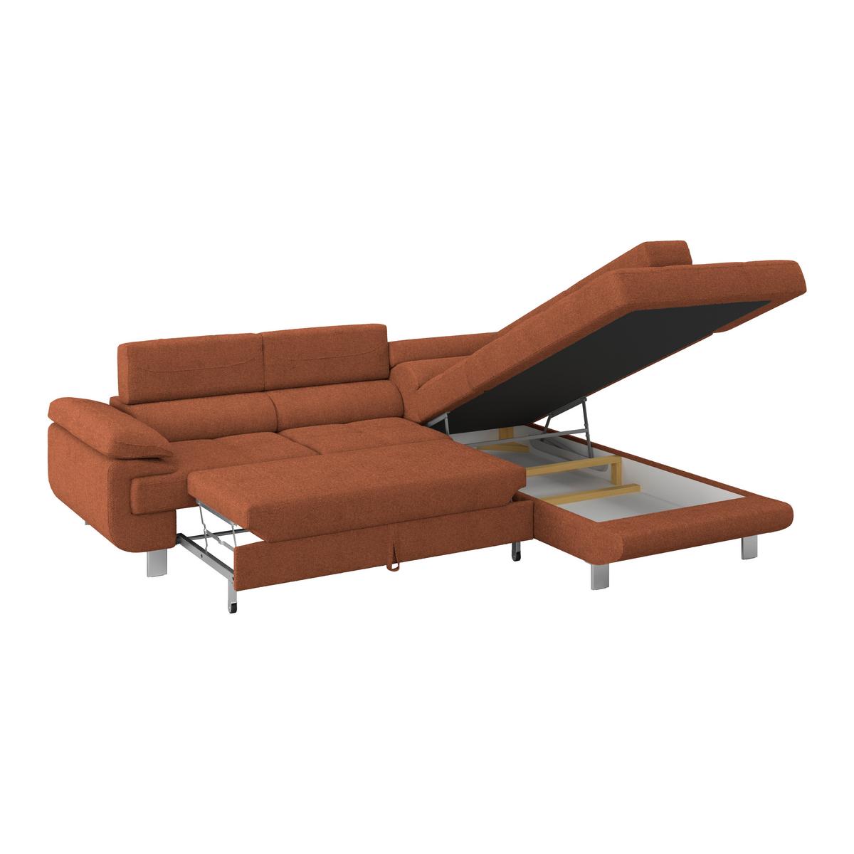 Ecksofa Savona - Rostfarben, MODERN, Textil (270/230cm) - Ondega