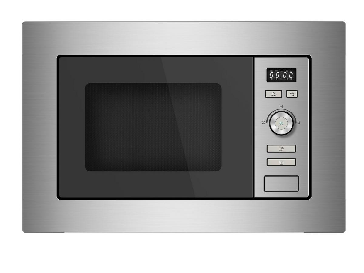 Mikrowelle Nabo Silber 1000 W 5 Leistungsstufen Timefunktion - Edelstahlfarben, Basics (59,4/38,2/33cm) - Nabo