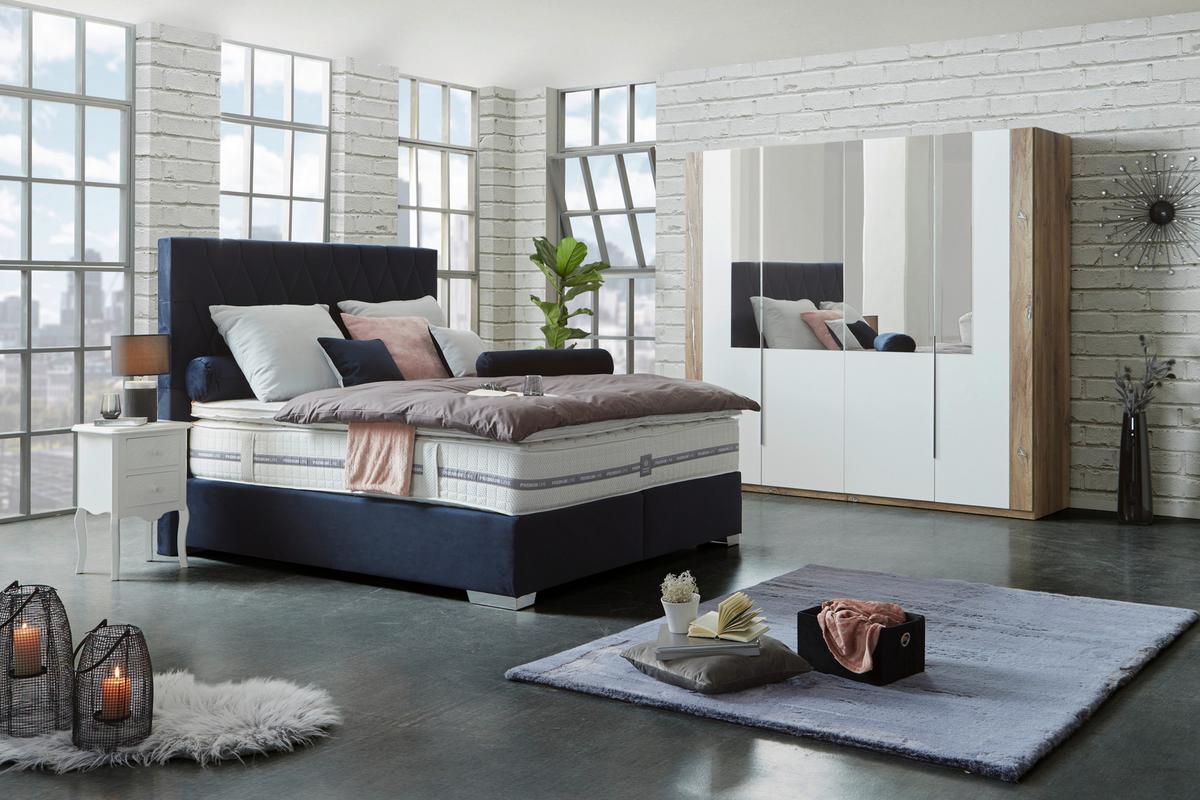 Skříň s otočnymi dveřmi COMPLETE-BP- - bílá/barvy dubu, Konvenční, kompozitní dřevo/plast (228/215/60cm)