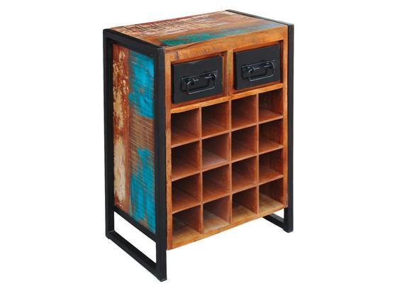 Weinregal Faro B: 53 cm Recyclingholz - Multicolor/Schwarz, Basics, Holz/Holzwerkstoff (53/80/35cm) Weinregal Faro B: 53 cm Recyclingholz - Multicolor/Schwarz, Basics, Holz/Holzwerkstoff (53/80/35cm)