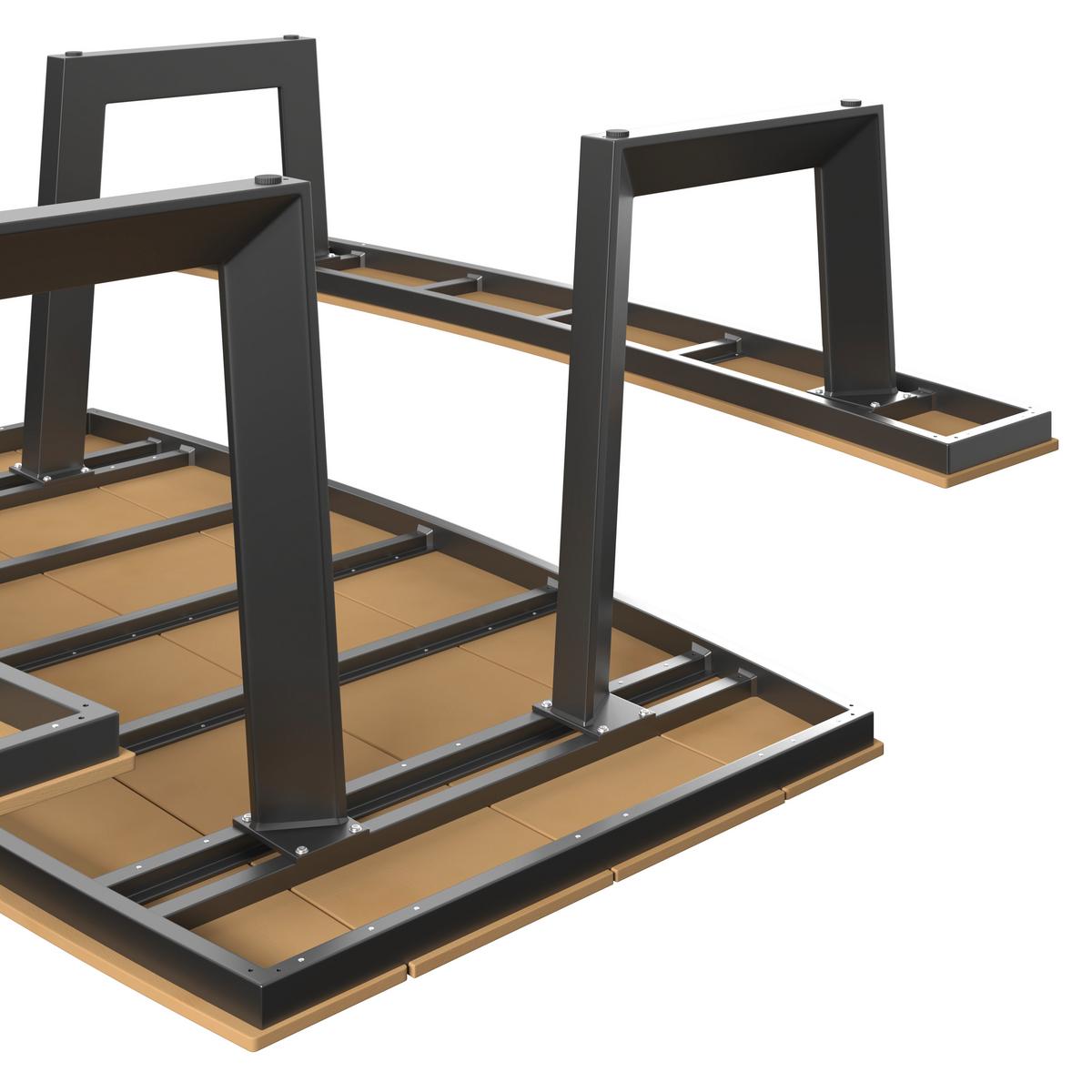 ZAHRADNÍ SESTAVA MANUEL - přírodní barvy/antracitová, Moderní, kov/plast (200/75/180cm)