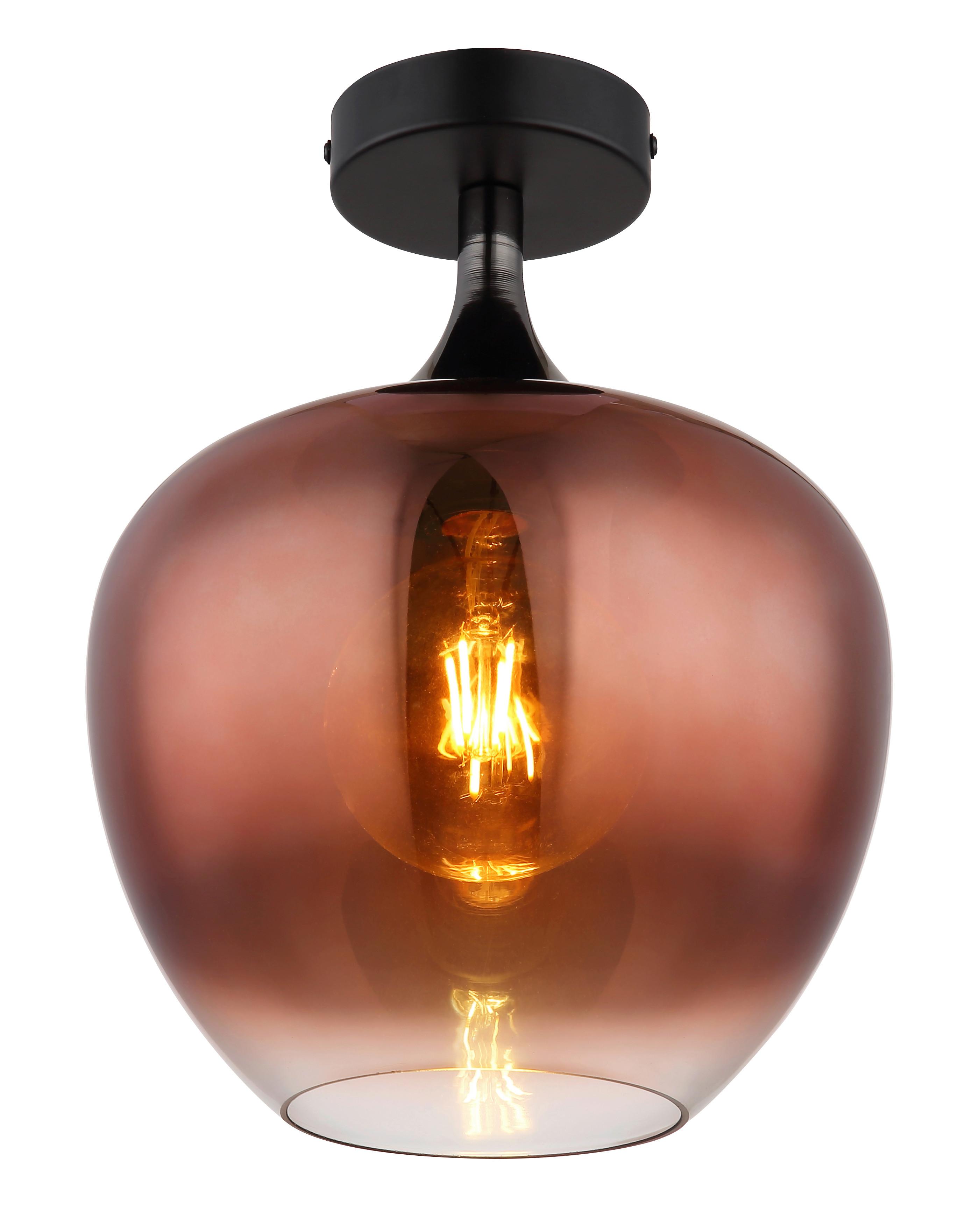 Deckenleuchte 15548dg - Klar/Chromfarben, Design, Glas/Metall (24/31,5cm) - Globo