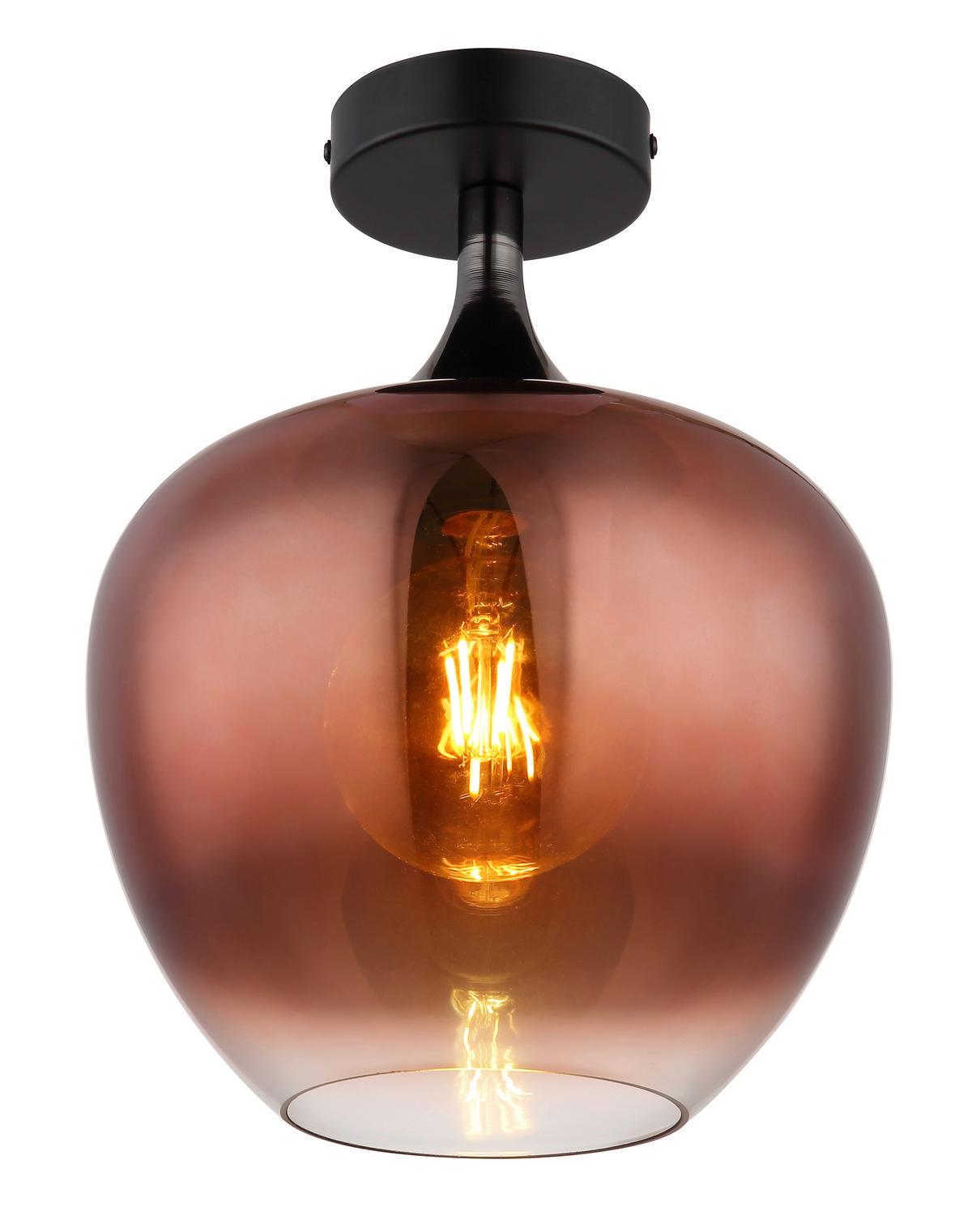 Deckenleuchte 15548dg - Klar/Chromfarben, Design, Glas/Metall (24/31,5cm) - Globo