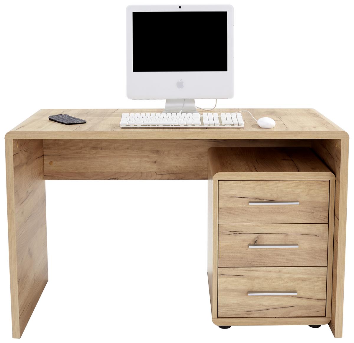 PÍSACÍ STÔL FONTANA FTB03 - farba duba, Modern, kompozitné drevo (120/75,5/60cm)