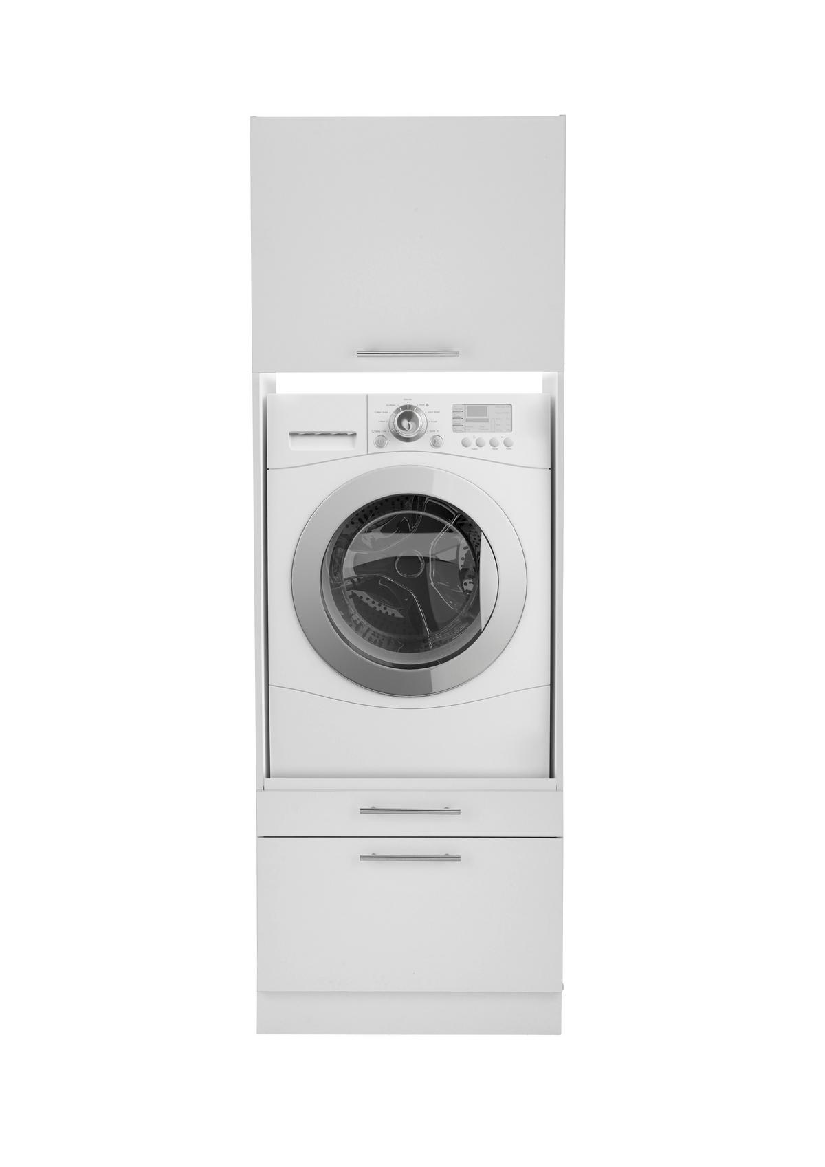 Waschmaschinenschrank Clara - Weiß, KONVENTIONELL, Holzwerkstoff (67,4/200/67,6cm) - Respekta