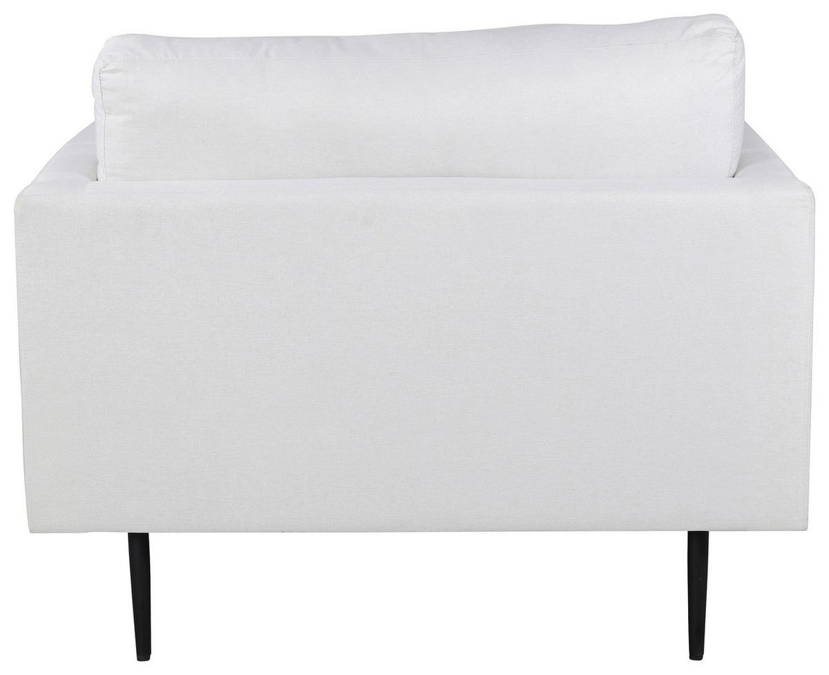 Sessel Boom Weiß B: 110 cm - Beige/Schwarz, Design, Kunststoff/Textil (110/84/86cm) - Livetastic