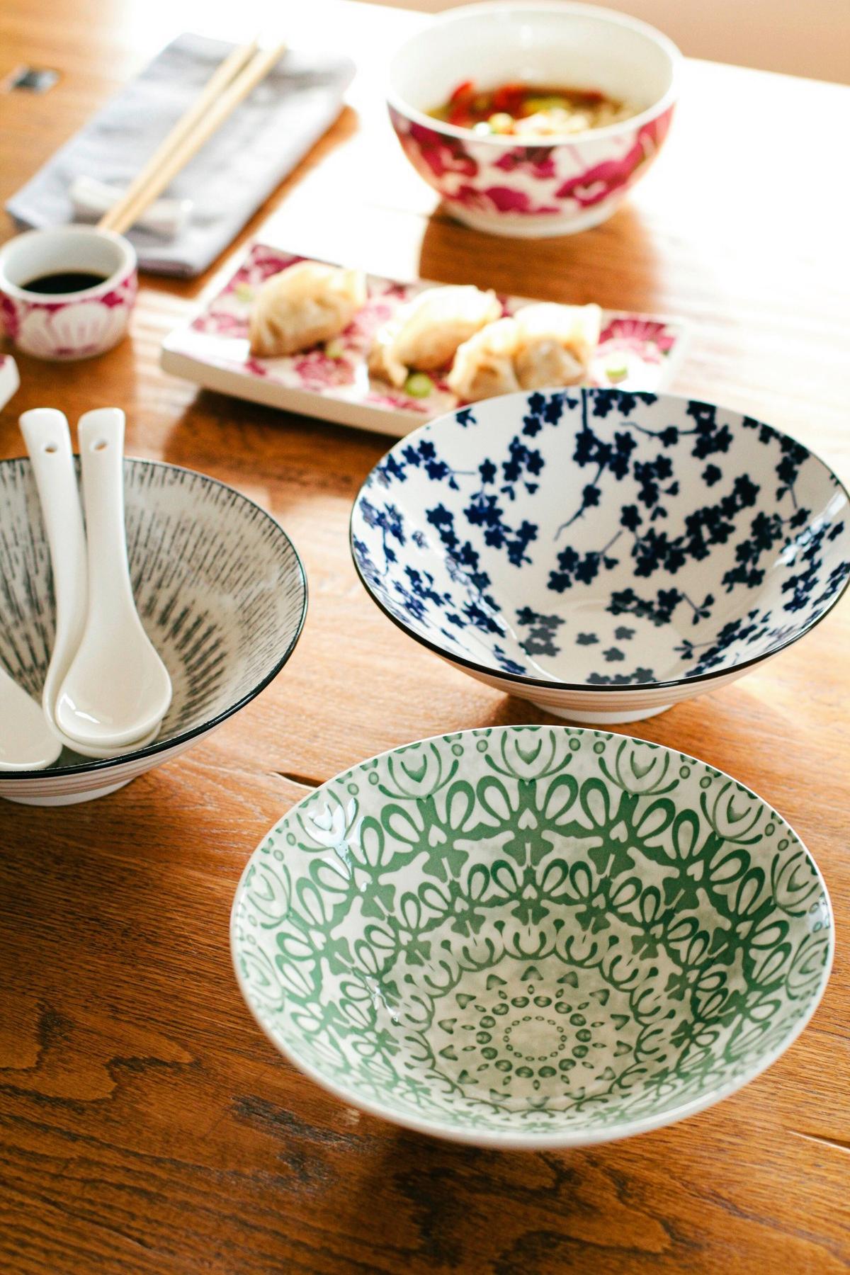 Chinesisches Tafelservice Porzellan 6 -Teilig. Blau/Weiß - Blau/Weiß, Basics, Keramik - Mäser