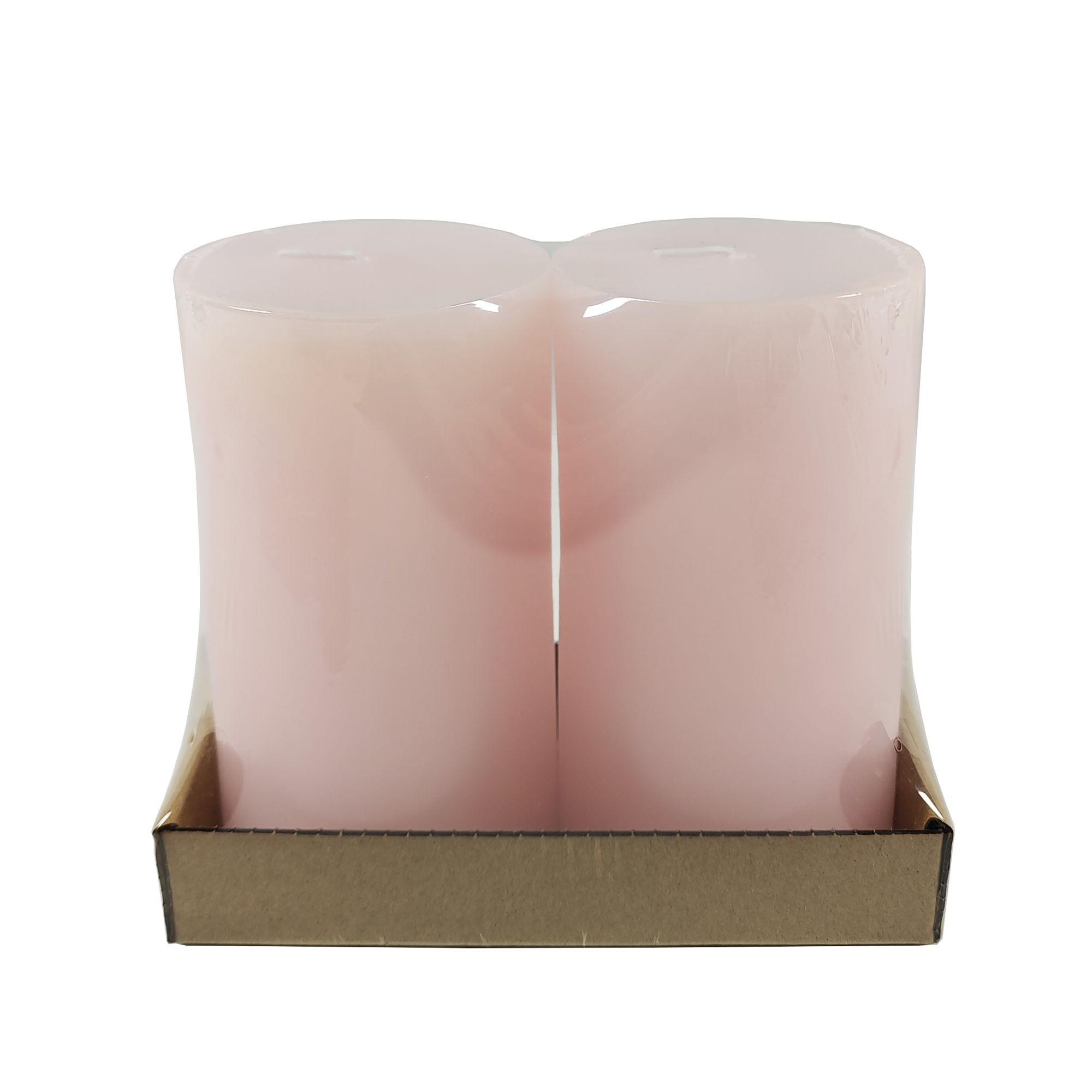 Stumpenkerze Sophie - Rosa, KONVENTIONELL, Naturmaterialien (6,8/12cm) - Ondega