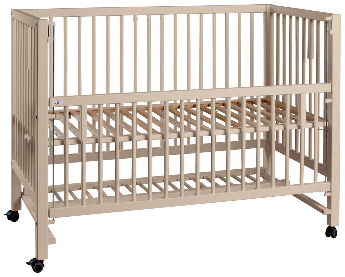 Beistellbett Tissi® Hajo - Kaschmir, Basics, Holz (124/95/64cm) - tiSsi