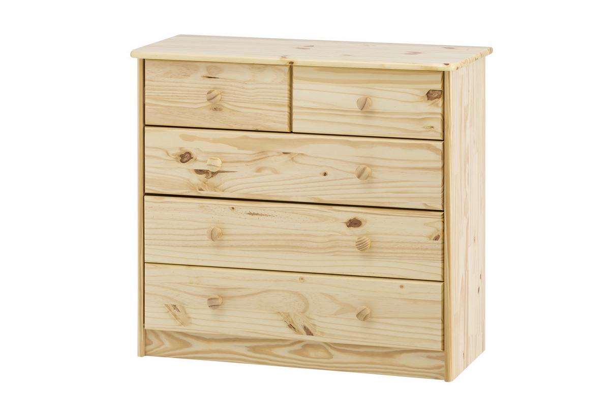 Kommode Naturfarben B: 81cm - Naturfarben, Natur, Holz (81/75/35cm) - Livetastic