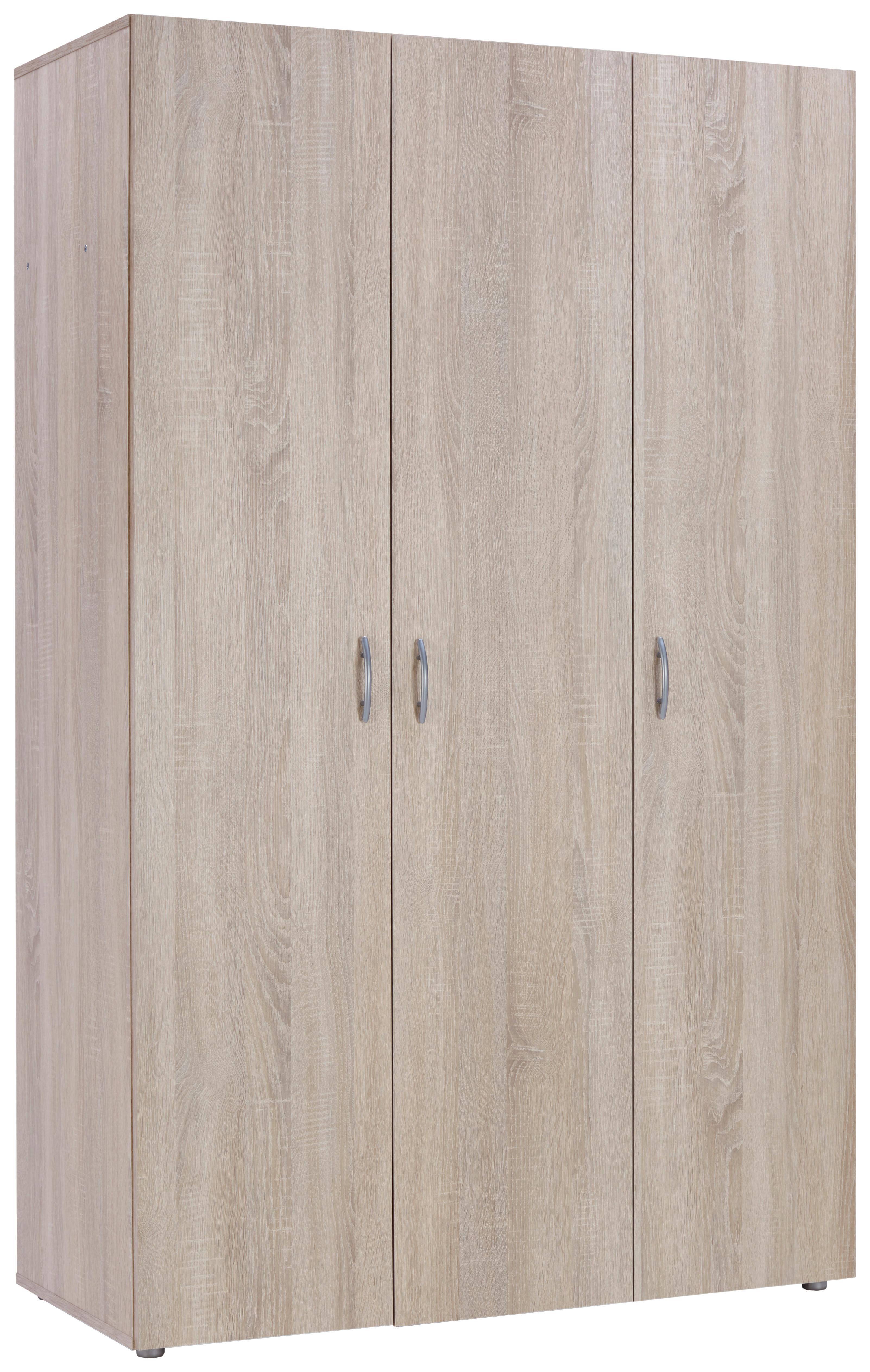 Šatní Skříň Basic 3 *cenový Trhák* - šedá/Sonoma dub, Konvenční, kompozitní dřevo/plast (110,7/179/51,9cm)