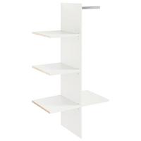 Inneneinteilung Kleiderschrank Sizilia Weiß mit Einlegeböden - Weiß, MODERN, Holzwerkstoff (82,7/158/47,7cm)