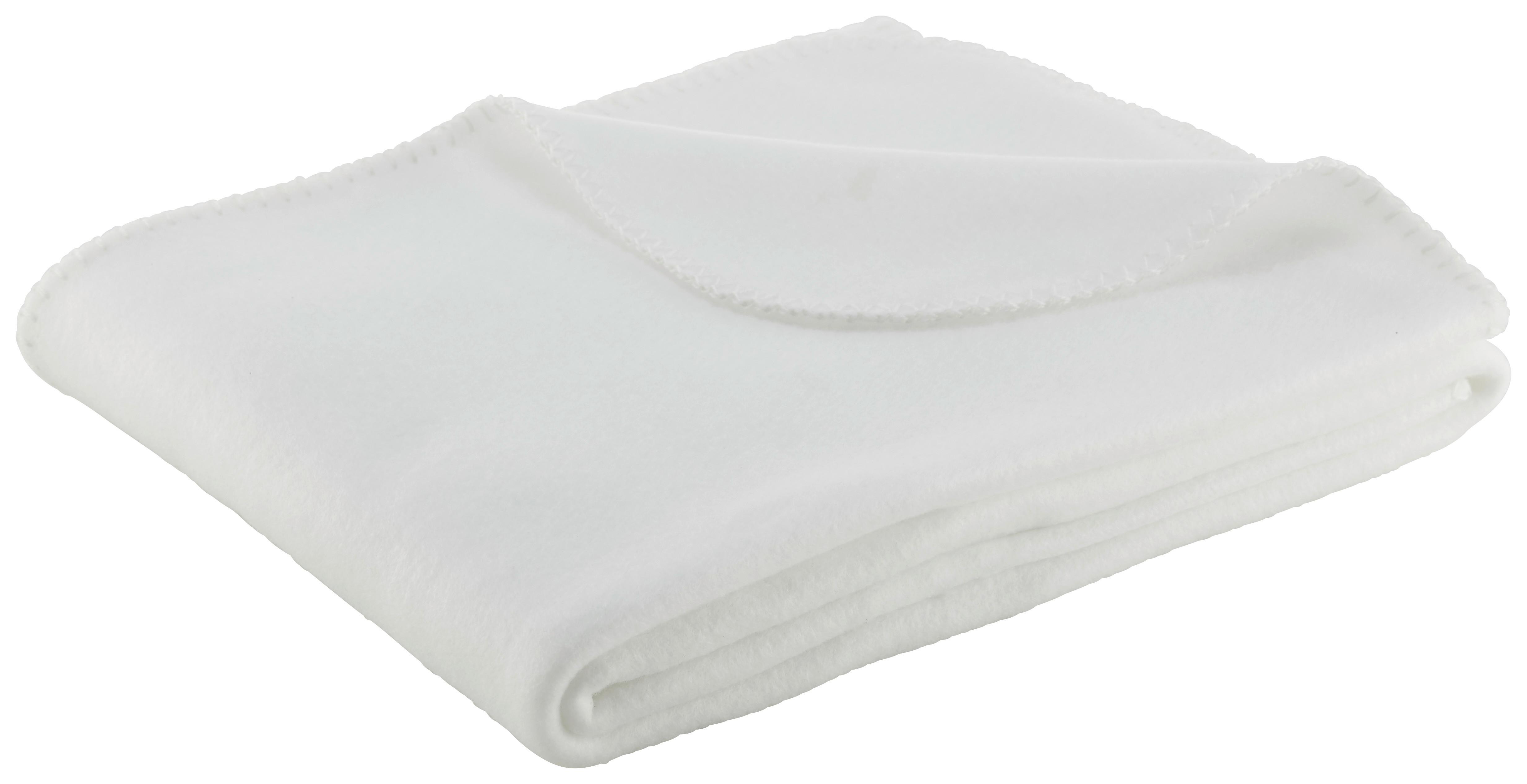 FLEECOVÁ DEKA Bea,130/160cm - bílá, textil (130/160cm) - Modern Living