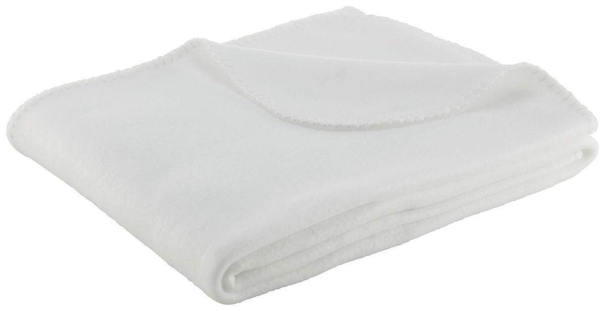 FLEECOVÁ DEKA Bea,130/160cm - bílá, textil (130/160cm) - Modern Living