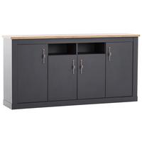 Sideboard Catania Anthrazit/Eiche Dekor B: 200cm - Anthrazit/Eiche Wotan, Design, Holzwerkstoff (200/104/45cm) - MID.YOU