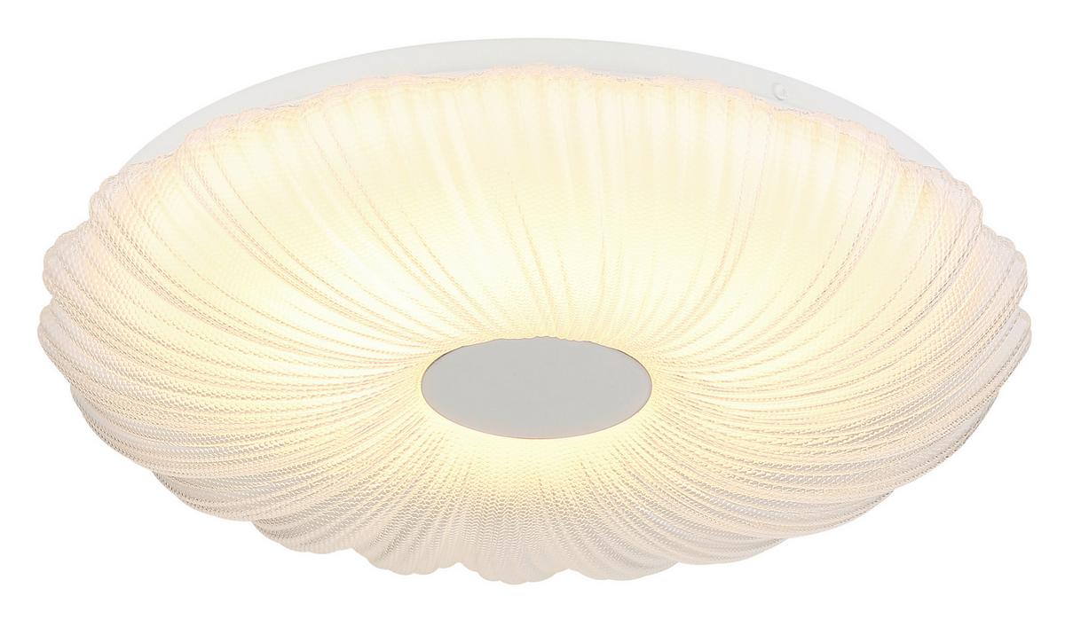 LED-Deckenleuchte Memory-Funktion - Opal/Weiß, KONVENTIONELL, Kunststoff/Metall (38/7cm) - Globo