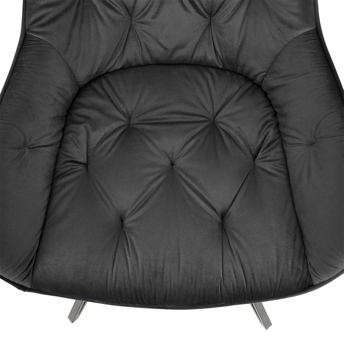 Armlehnstuhl Cardiff Schwarz Gepolstert - Schwarz, LIFESTYLE, Holz/Textil (61/82/62cm) - Livetastic