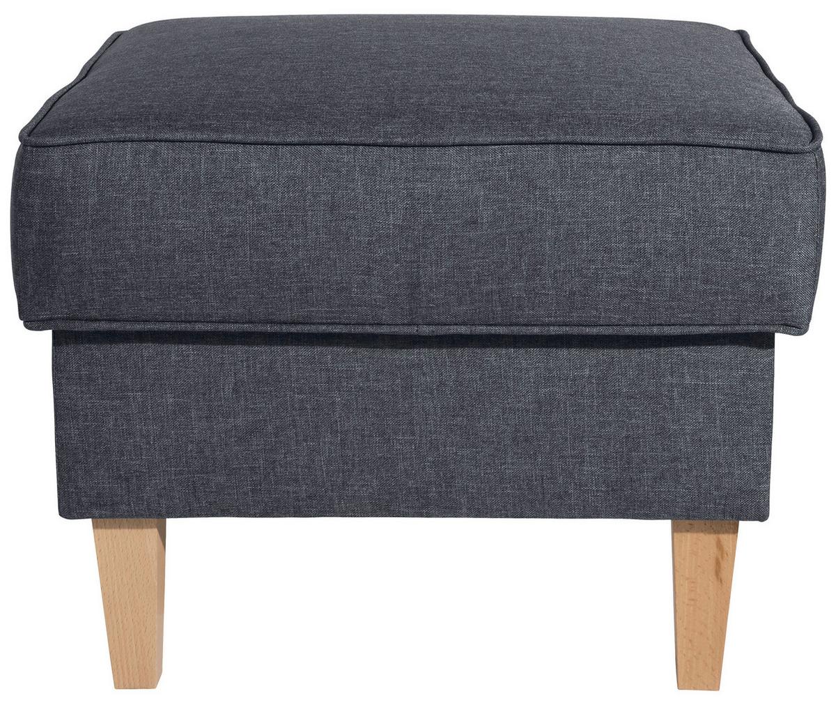 Hocker Lorris - Blau/Buchefarben, Design, Textil (53/45/53cm) - Max Winzer