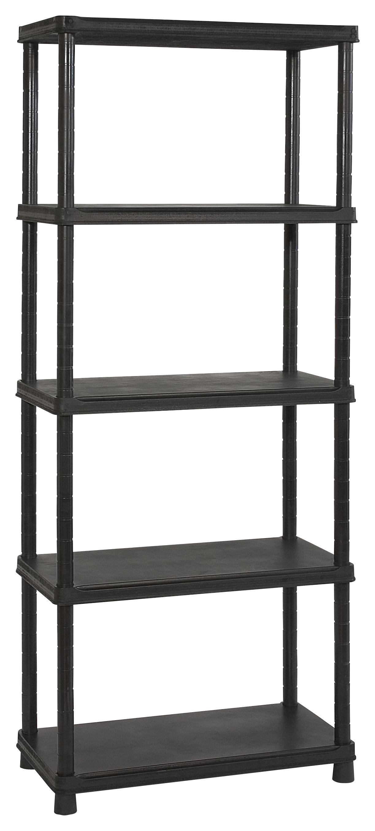 Plastový Regál Kunstoff Plus 80cm - antracitová, Konvenční, plast (80/187/40cm) - Keter