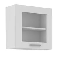 Felsőszekrény Luisa - fehér, Romantik / Landhaus, faalapú anyag/Üveg (60/58/31cm)