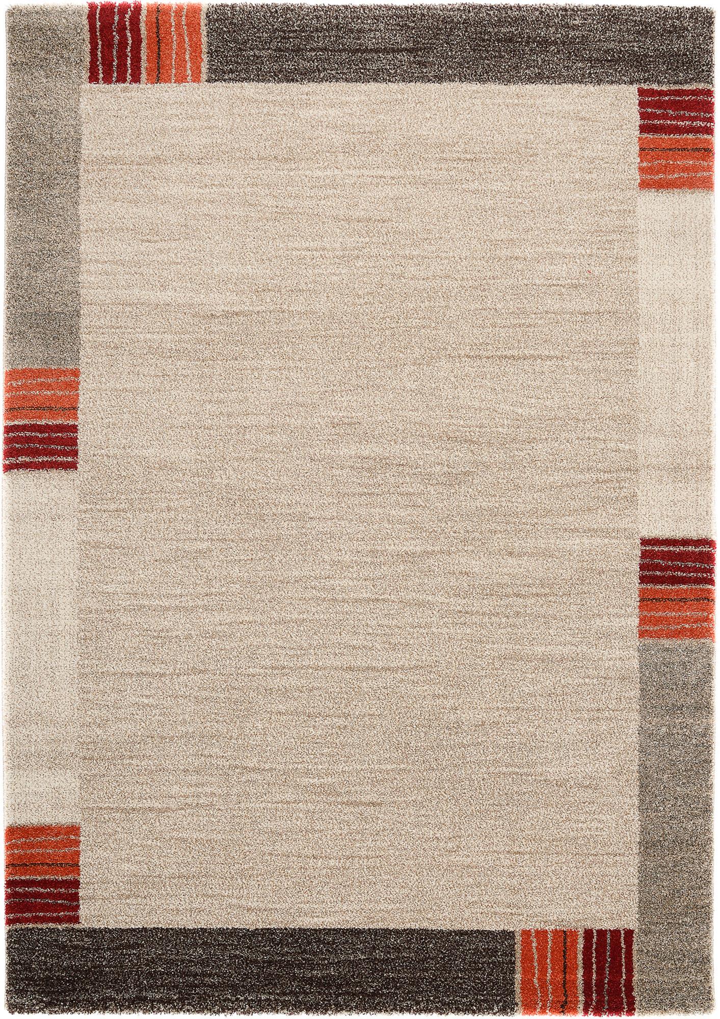 Webteppich Palazzo Lobo Dunkelbraun/Beige 140x200 cm - Dunkelbraun/Beige, KONVENTIONELL, Textil (140/200cm) - Novel