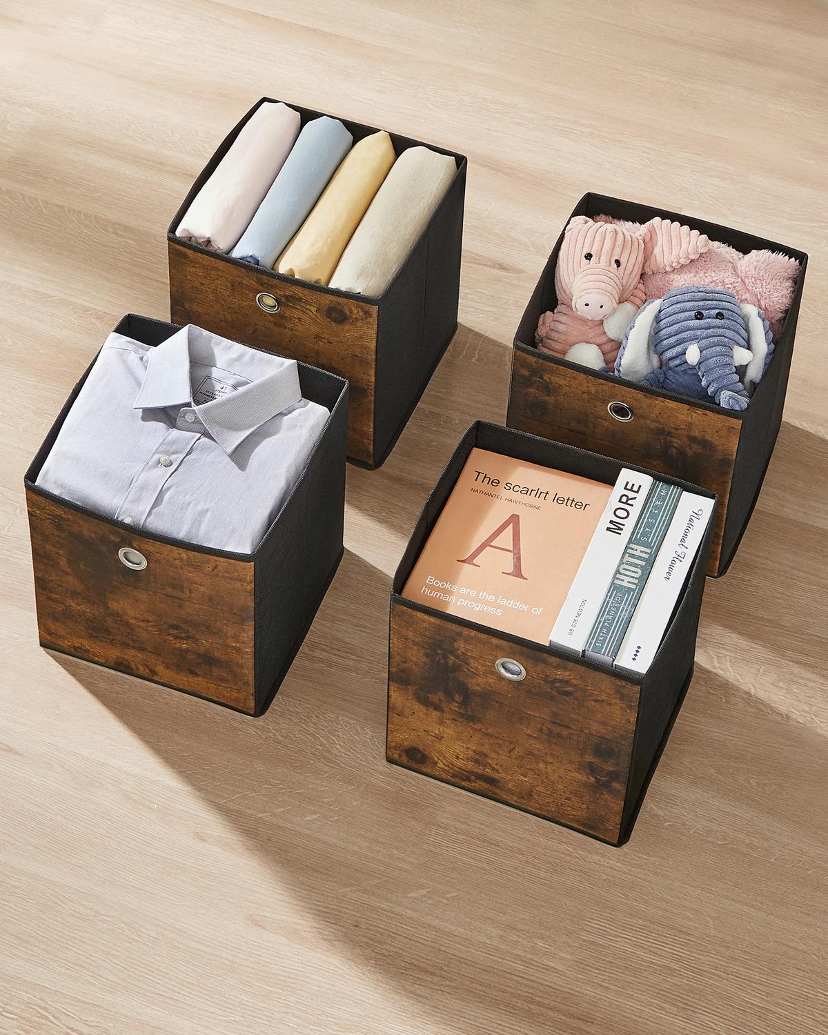 FALTBOX Beige B: 33cm - Beige, Basics, Textil (33/33/33cm)