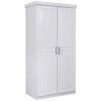 Drehtürenschrank 95cm Hakon Kiefer Massiv - Weiß, LIFESTYLE, Holz (95/190/55cm) - MID.YOU