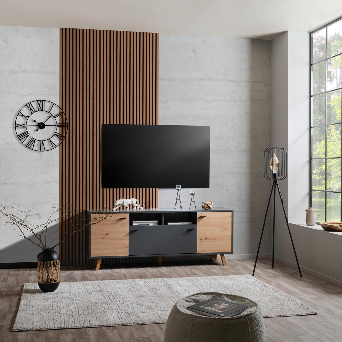 Akustikpaneel Josef - Walnussfarben, MODERN, Holzwerkstoff/Kunststoff (60/120/2cm)