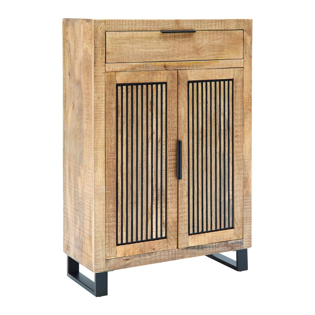 BOTNÍK EVEREST -EXKLUSIV- - černá/přírodní barvy, Natur, kov/dřevo (88/130/40cm) - Mömax