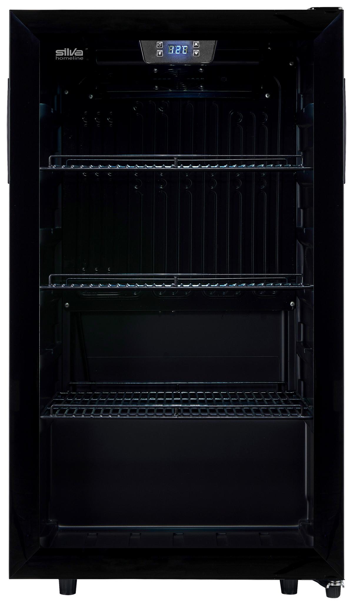 Getränkekühlschrank G-Ks 1696 Schwarz - Weiß, Basics, Glas/Kunststoff (48/85/43cm) - Silva Homeline