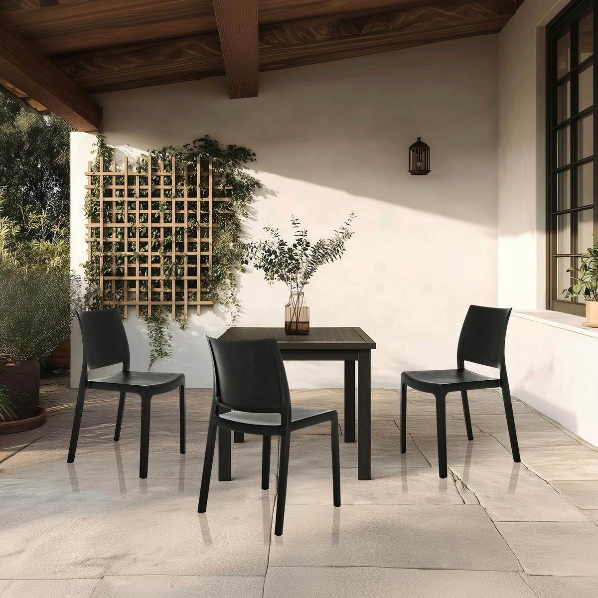 Stuhl T37 V Schwarz B: 47 cm - Schwarz, MODERN, Kunststoff (47/80/51cm) - MID.YOU