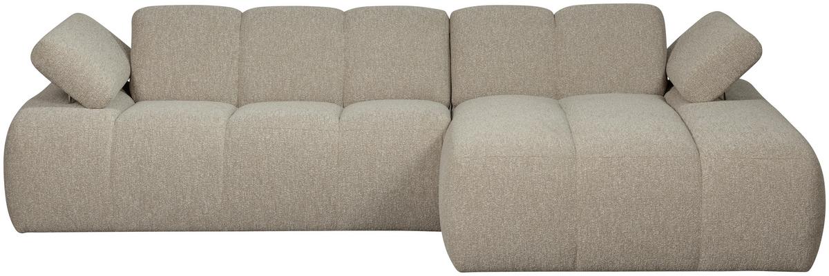 Ecksofa Mojo Beige S: 284x160 Cm - Beige/Schwarz, Design, Textil (284/160cm) - Livetastic