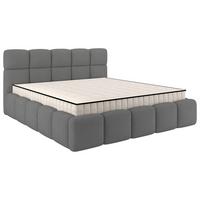 Polsterbett Cloudy M. Matratze Grau, Lf: 160x200 Cm - Grau, Trend, Holz/Holzwerkstoff (160/200cm) - Luca Bessoni