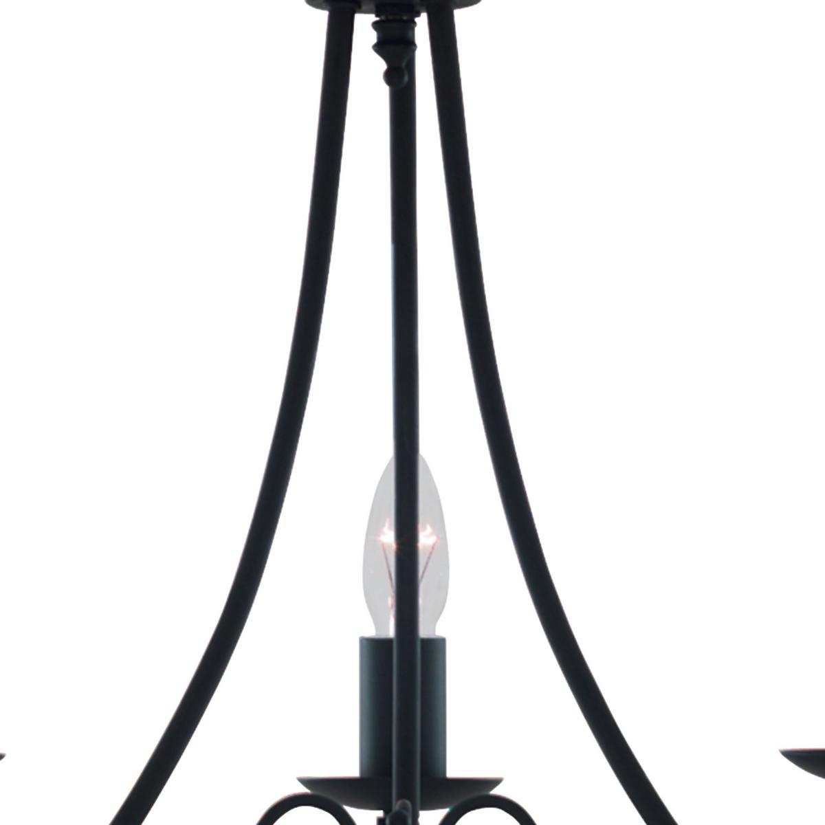 Kronleuchter Maypole 4xe14, Schwarz, höhenverstellbar - Schwarz, LIFESTYLE, Metall (46/100cm)
